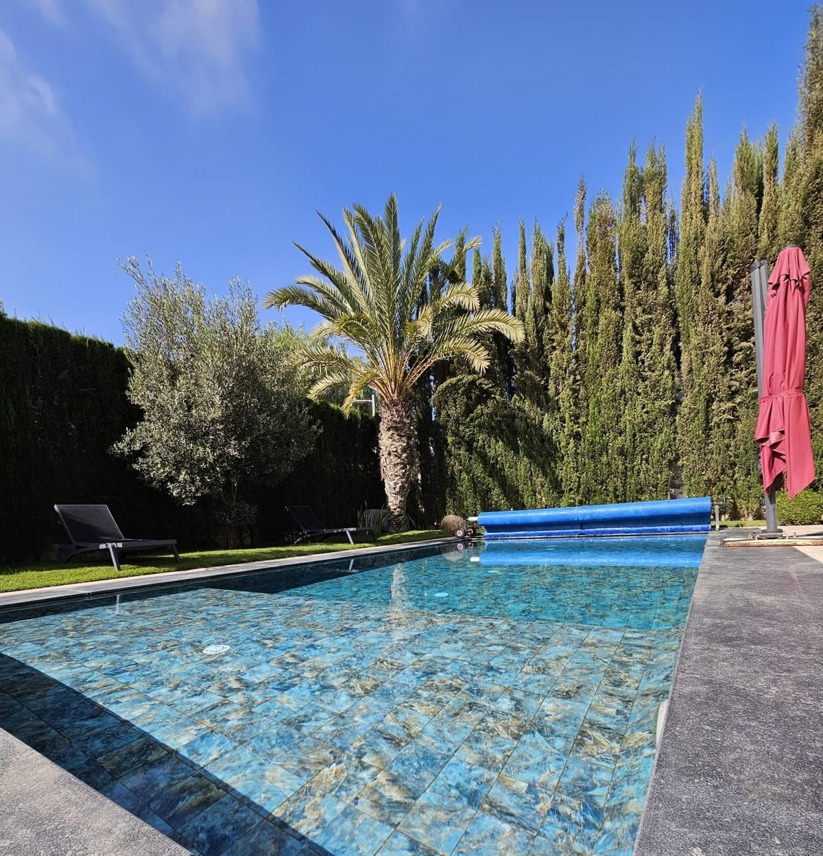 Villa Taghazout, la piscine privée et le jardin